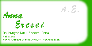 anna ercsei business card